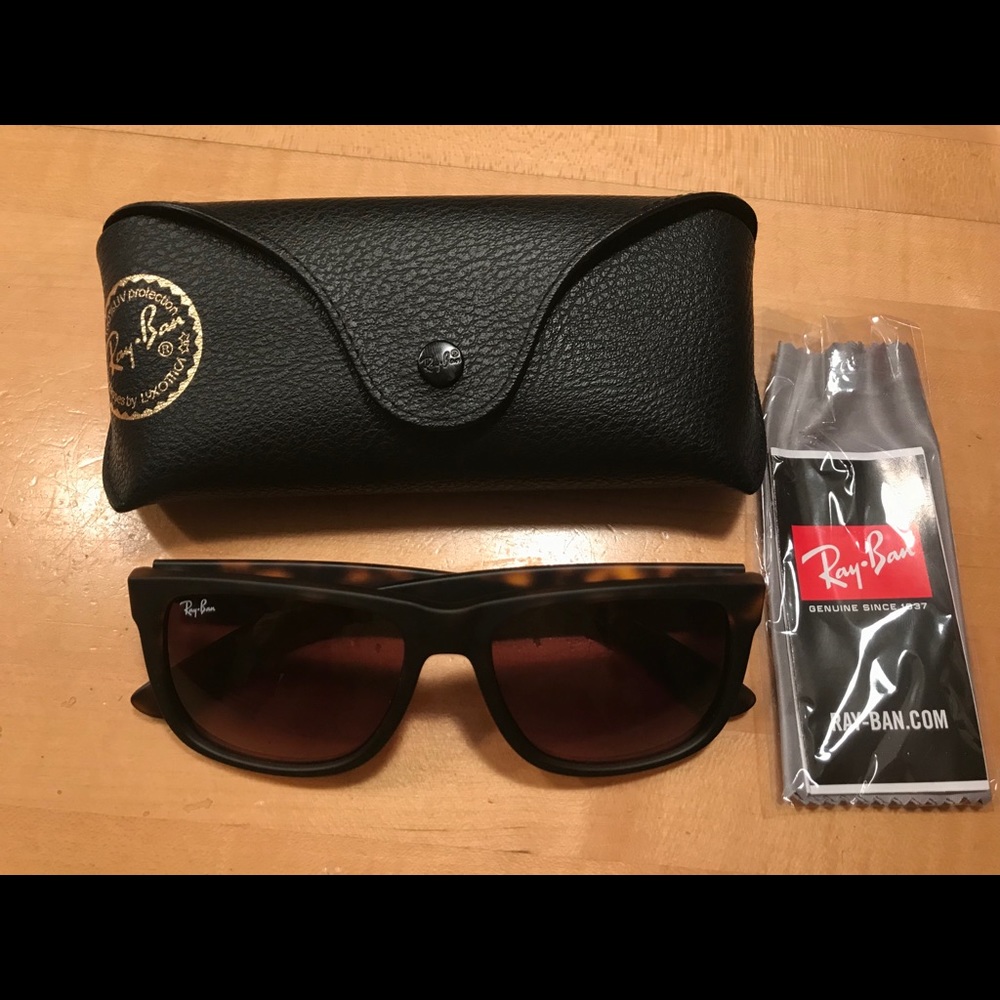 Ray Bans 4165 Justin Matte Tortoise Sunglasses